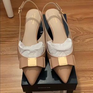 Cole Haan Blush Nude Kitten Slingbacks